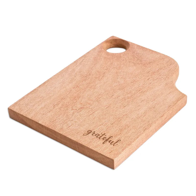Novica Handmade Vibrant Delicacies Wood Cutting Board