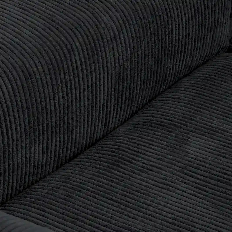 143-inch Sofa Couch - Deep Seat Sofa with 5 Pillows, 3-Seater Couch in Corduroy Fabric, Modern Sofas for Living Room