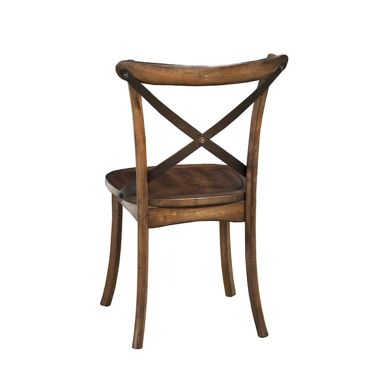 Alpine Arendal Oak Finish Dining Chairs (Set of 2)