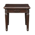 Square Wood End Table in Espresso Finish