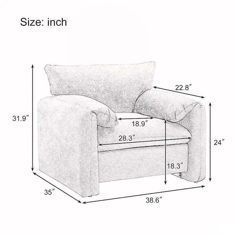 Oversized Armchair Accent Chair