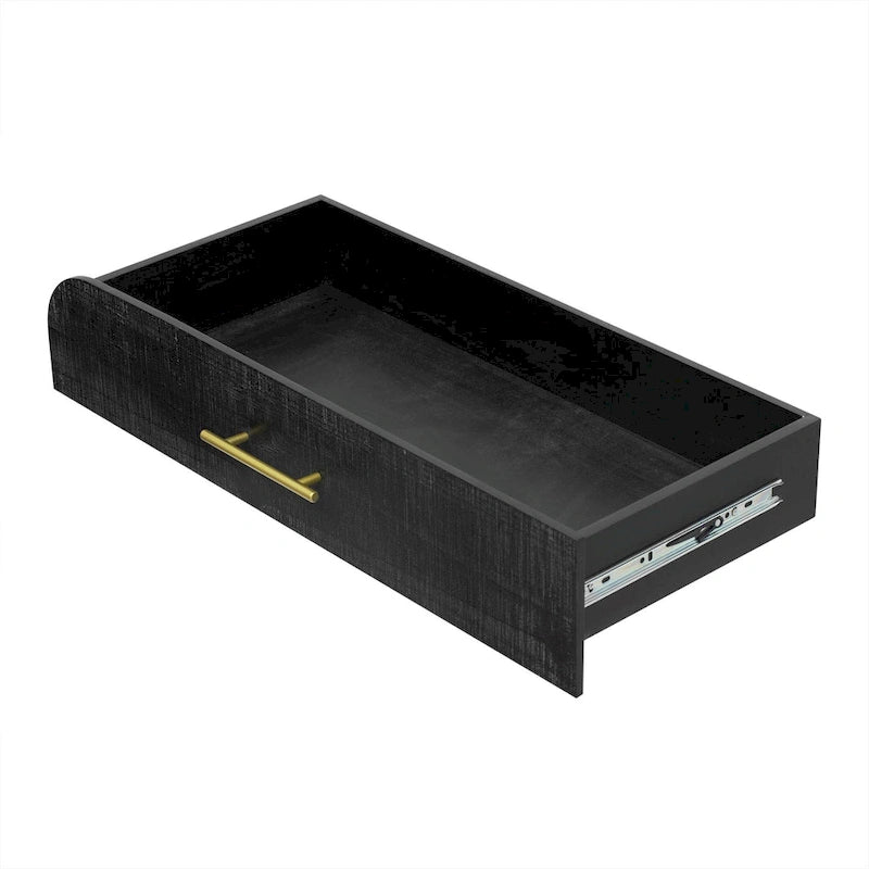 Irresistible Retro Silhouette Console Table: Open Style, Two Top Drawers
