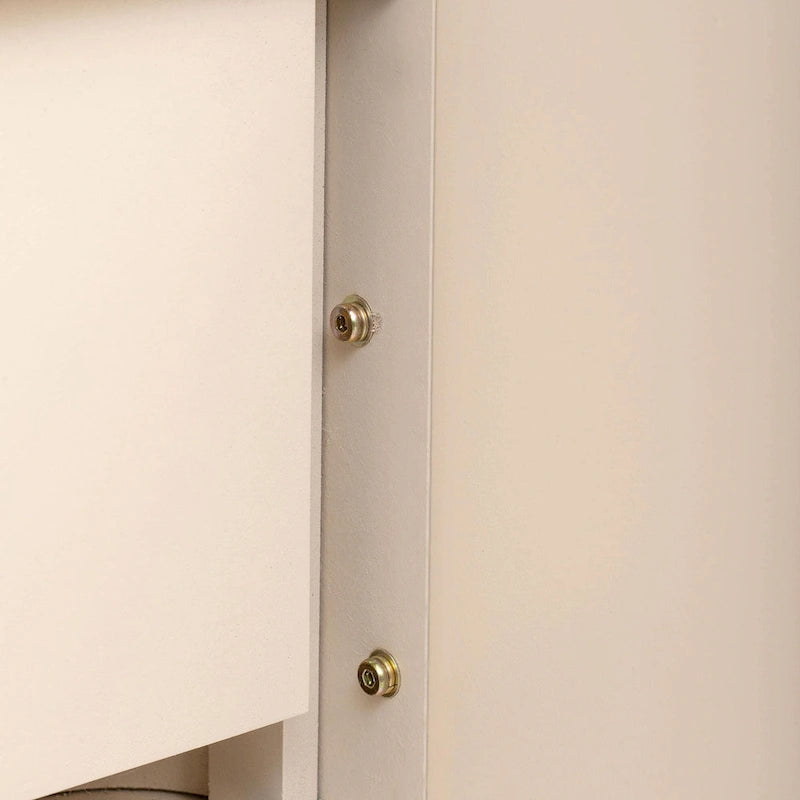 Irresistible Retro Silhouette Console Table: Open Style, Two Top Drawers
