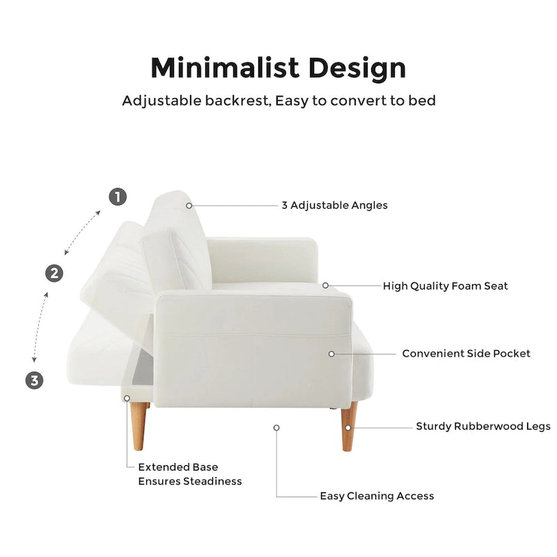 VANOMi Modern Convertible Sofa Bed