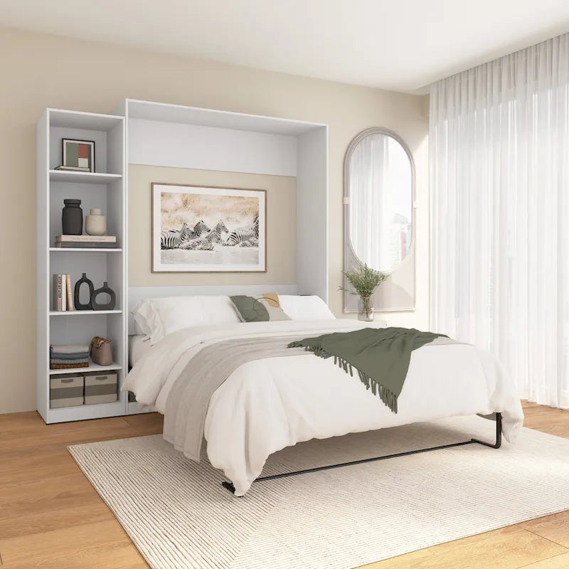 Claremont Queen Murphy Bed with Closet Organizer (85W) by Bestar