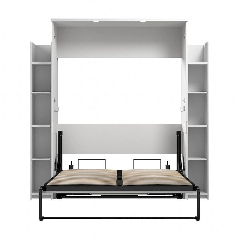 Lumina Full Murphy Bed with Shelves (81W) by Bestar