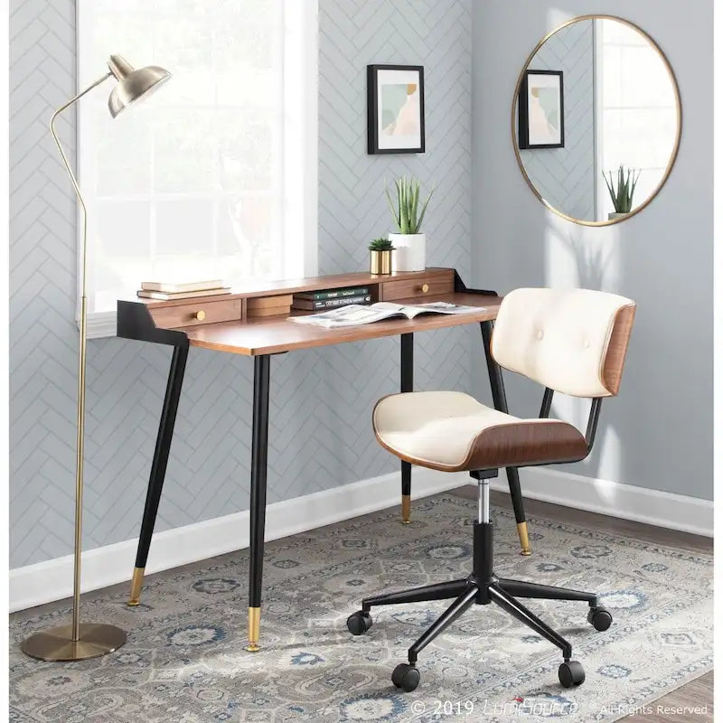 Carson Carrington Leksand Simple Mid-century Modern Office Chair
