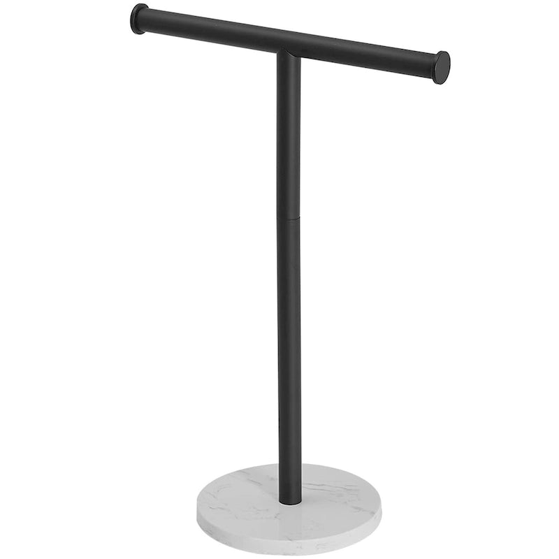 T-Shape Towel Rack With Natural Marble Base