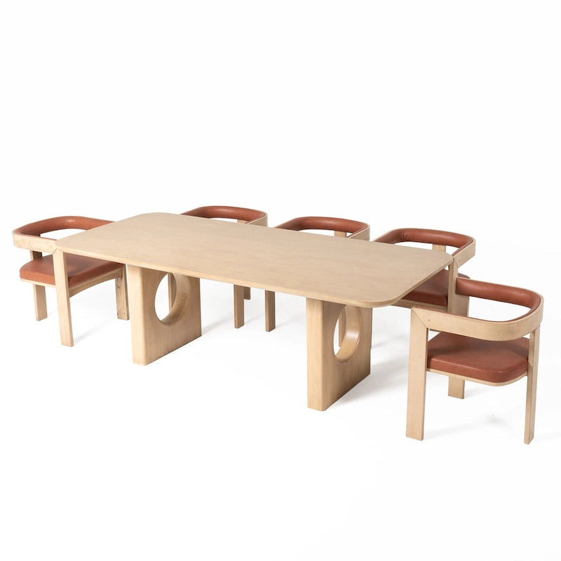 Nova Domus Oshana Modern White Oak Dining Table