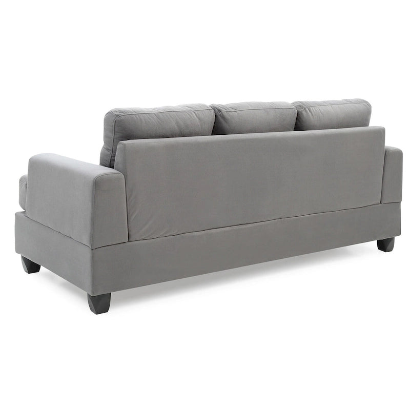 Sandridge 79 in. W Flared Arm Microfiber Straight Sofa - 34L x 79W x 36H