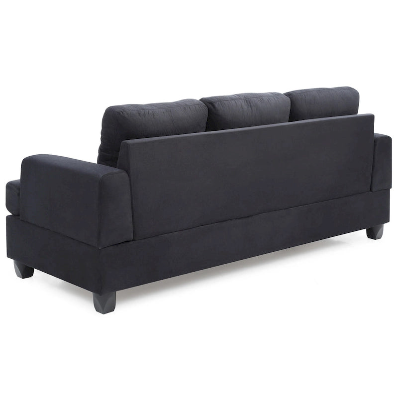 Sandridge 79 in. W Flared Arm Microfiber Straight Sofa - 34L x 79W x 36H