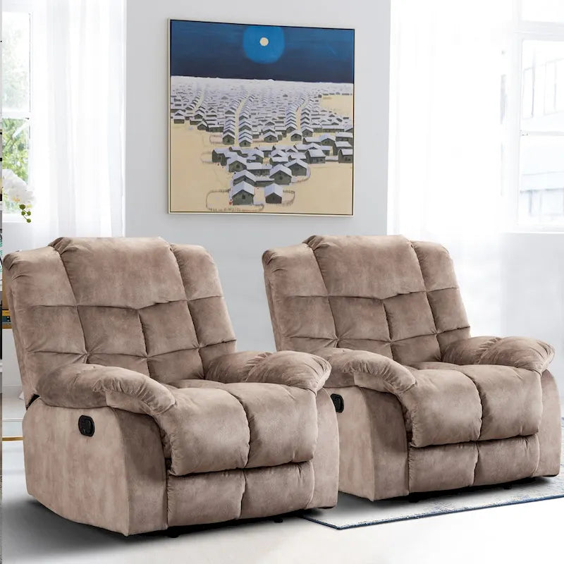 Manual Ergonomic Overstuffed Recliner Chair