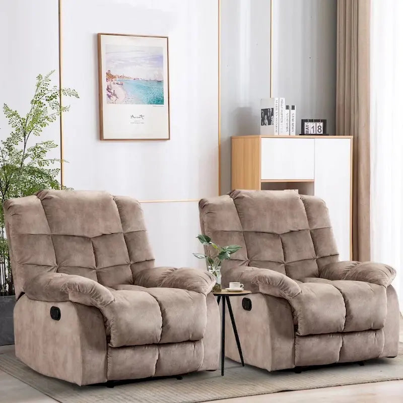 Manual Ergonomic Overstuffed Recliner Chair