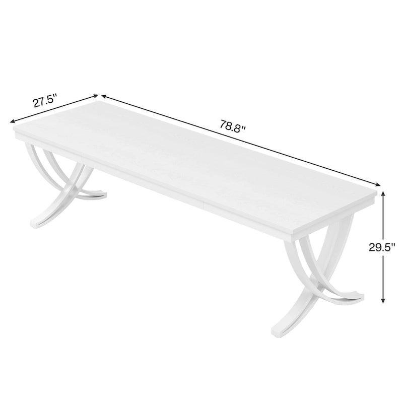 6.5FT Conference Table for 6-8 People , 78 inch Long Rectangular Seminar Table