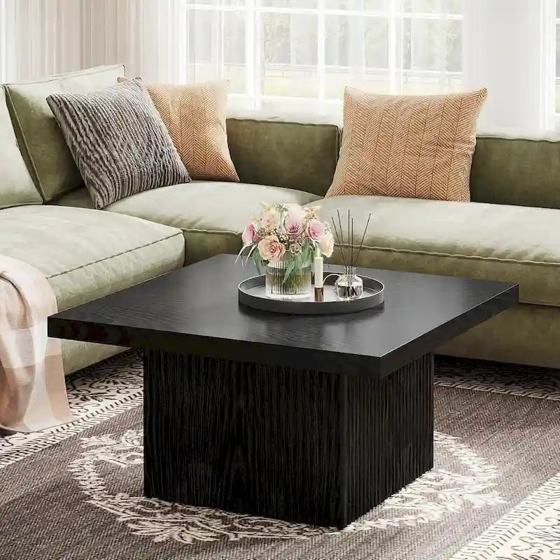 Vintage Square Coffee Table, Center Table for Living Room Cocktail Table