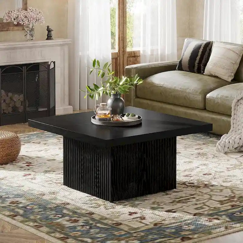 Vintage Square Coffee Table, Center Table for Living Room Cocktail Table