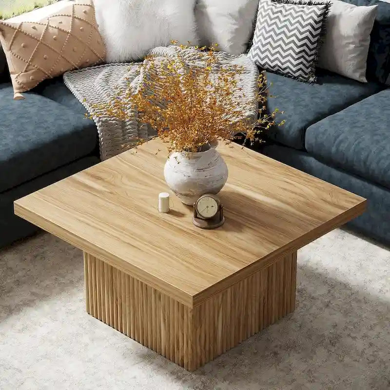 Vintage Square Coffee Table, Center Table for Living Room Cocktail Table