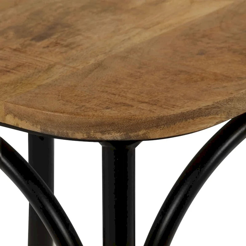vidaXL Cross Chairs 6 pcs Black Solid Mango Wood - 20.1 x 20.5 x 33.1