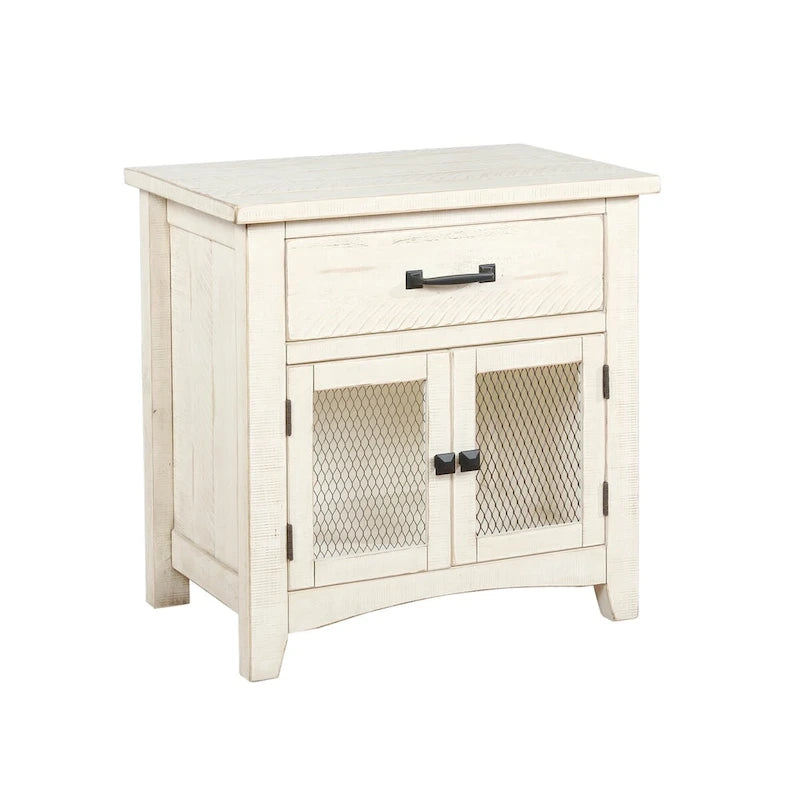 Vilo Home Modern Western 5 Piece White Solid Wood Bedroom Set