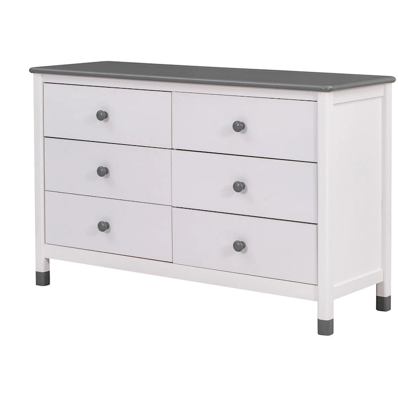 3-Piece Twin Size Bedroom Set: House Bed with Storage Headboard, Wooden Nightstand, and Storage Dresser, Gray