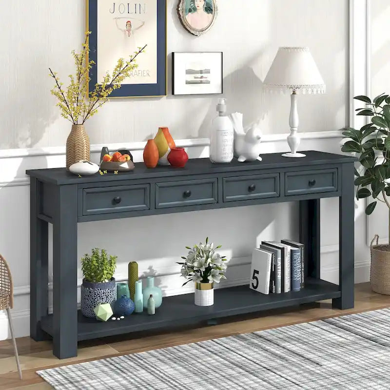 Sofa Table with Storage Drawers