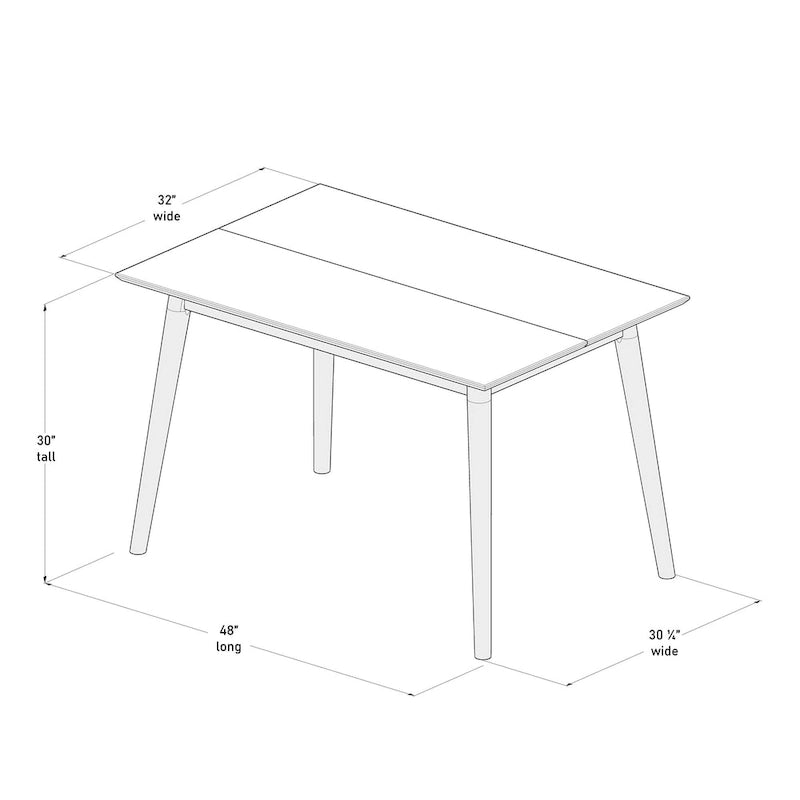 Plank and Beam Mid-Century Modern Dining Table - 48