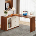 47 Inches Reversible L Shaped Computer Desk for Home Office