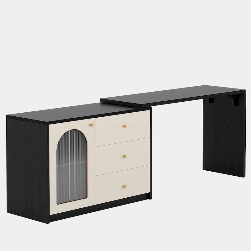 47 Inches Reversible L Shaped Computer Desk for Home Office