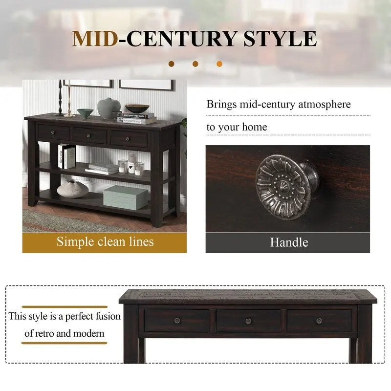 Modern Solid Wood Sofa Table