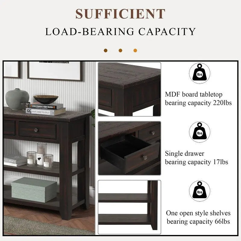 Modern Solid Wood Sofa Table