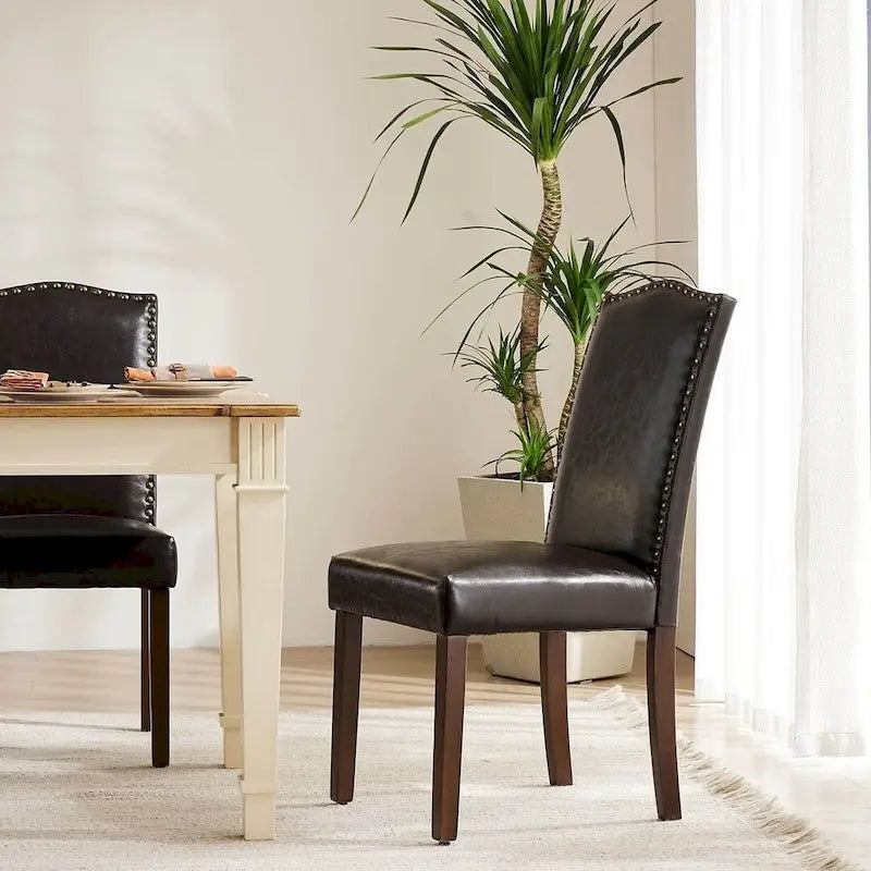 Modern Upholstered Dining Chairs, Set of 2