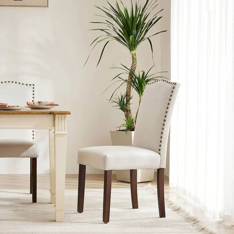 Modern Upholstered Dining Chairs, Set of 2