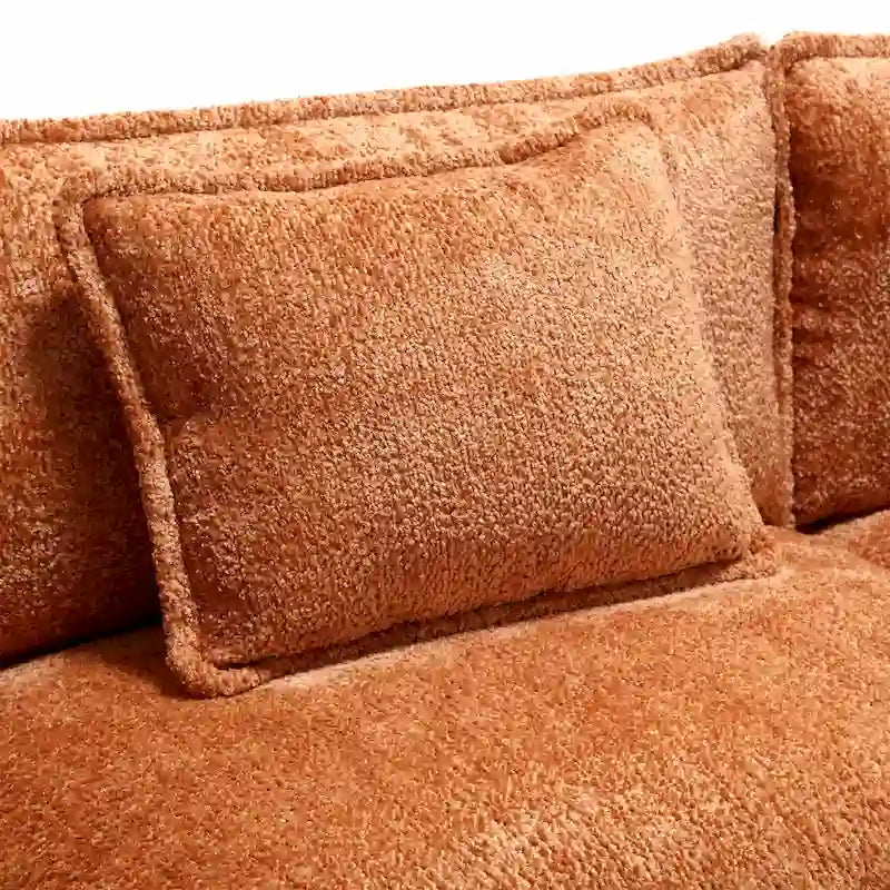Chenille Fabric L-Shape Comfy Oversized three-seat Modular Sectional Sofa