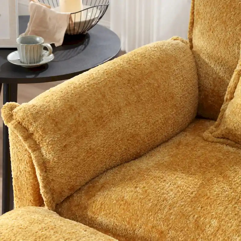 Chenille Fabric L-Shape Comfy Oversized three-seat Modular Sectional Sofa
