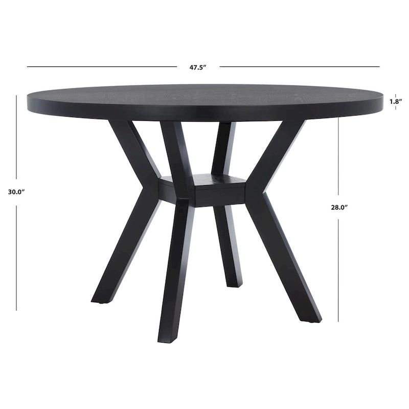 SAFAVIEH Couture Orestilla Round Wood Dining Table - 48Wx48Dx30H