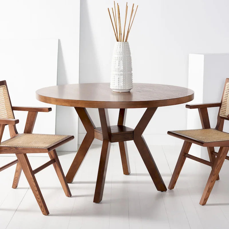 SAFAVIEH Couture Orestilla Round Wood Dining Table - 48Wx48Dx30H