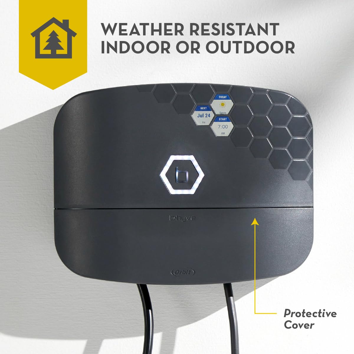 Orbit 57985 B-hyve XR Smart 8-Zone Indoor/Outdoor Sprinkler Controller, Compatible with Alexa Charcoal Gray