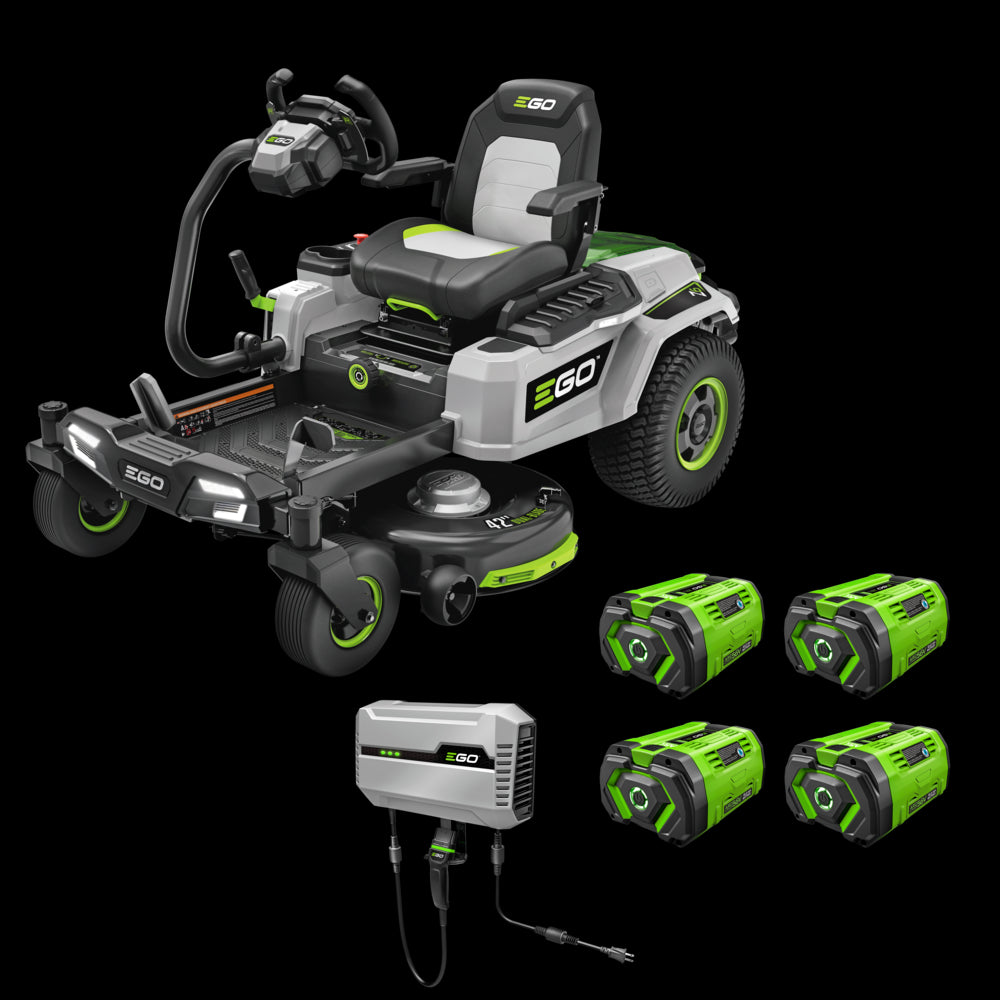 POWER+ 42 Zero Turn Radius Lawn Mower Kit with e-STEER Technology with 4 x 12Ah Batteries & Charger ZT4205S from