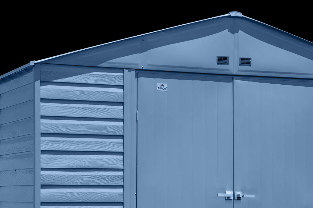Arrow Select Steel Storage Shed, 10x14, Blue Grey