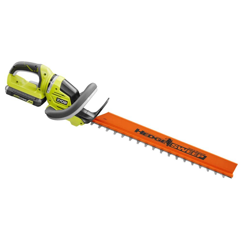 40V 24 in. Cordless Battery Hedge Trimmer with 2.0 Ah Battery and Charger RY40620