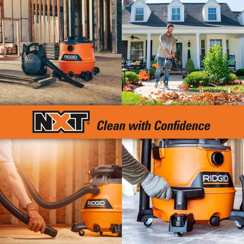 16 Gallon 6.5 Peak HP NXT Wet/Dry Shop Vacuum with Detachable Blower, Filter, Locking Hose and Accessories HD1600