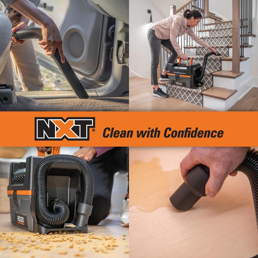 3 Gal. 18-Volt Cordless Handheld NXT Wet/Dry Vacuum with Battery, Charger, Fine Dust Filter, Hose and Accessories HD0320